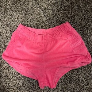 Pink Women's terry  cloth Shorts